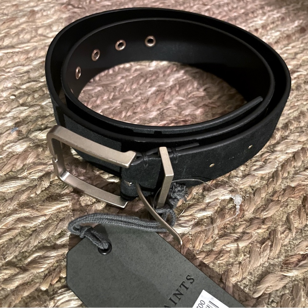 ALL SAINTS Suede Black Belt - NWT
